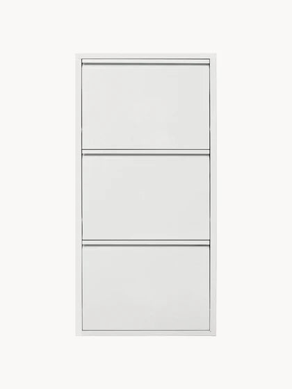 Lot de 2 - 1 payé = 2 reçus Meuble à chaussures mural pliable Caruso - Blanc