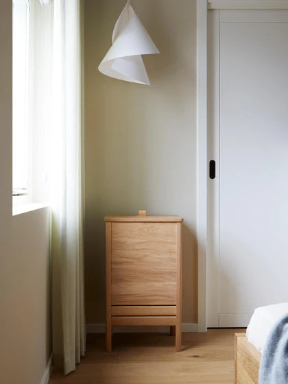 Panier à linge en bois de chêne, ligne A