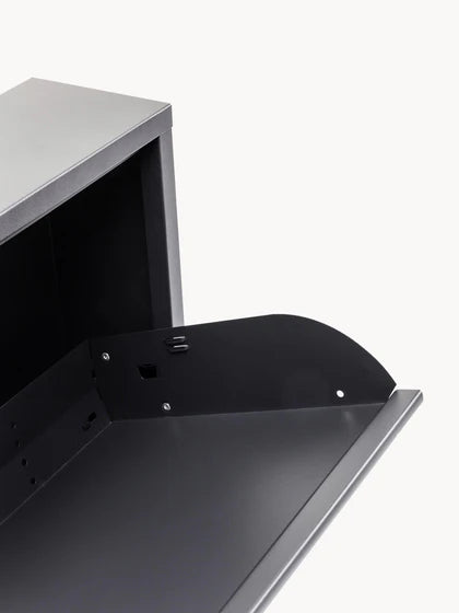 Lot de 2 - 1 payé = 2 reçus Meuble à chaussures mural pliable Caruso - Gris foncé