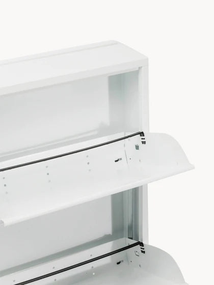 Lot de 2 - 1 payé = 2 reçus Meuble à chaussures mural pliable Caruso - Blanc