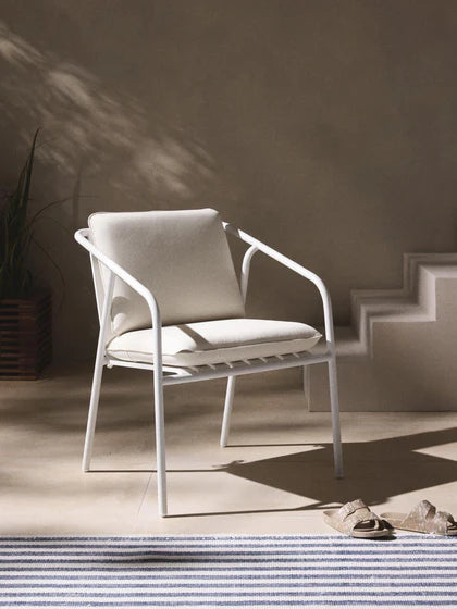 Chaise de jardin Caio avec accoudoirs