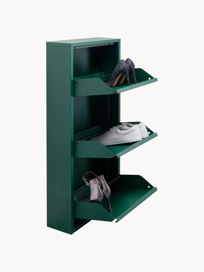 Lot de 2 - 1 payé = 2 reçus Meuble à chaussures mural pliable Caruso - Essence